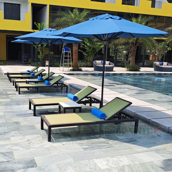 Ghế hồ bơi textilene khung hợp kim nhôm cao cấp cho hồ bơi và bãi biển Ghế hồ bơi textilene khung hợp kim nhôm cao cấp cho hồ bơi và bãi biển