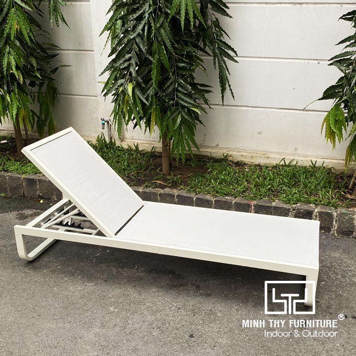 Ghế hồ bơi lưới Textilene MT4054 khung nhôm sơn tĩnh điện cao cấp Minh Thy Furniture